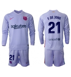 Men Barcelona Long Sleeve Soccer Jerseys 537