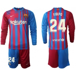 Men Barcelona Long Sleeve Soccer Jerseys 561