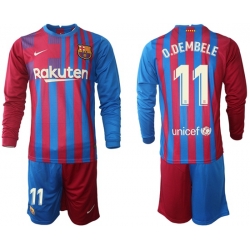 Men Barcelona Long Sleeve Soccer Jerseys 574