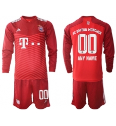 Men Bayern Long Sleeve Soccer Jerseys 539 Customized