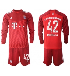 Men Bayern Long Sleeve Soccer Jerseys 540