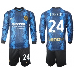 Men Inter Milan Long Sleeve Soccer Jerseys 505