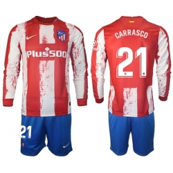 Men Atletico de Madrid Long Sleeve Soccer Jerseys 508