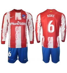 Men Atletico de Madrid Long Sleeve Soccer Jerseys 522