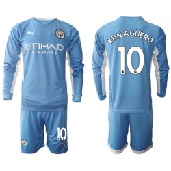 Men Manchester City Long Sleeve Soccer Jerseys 510