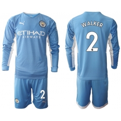 Men Manchester City Long Sleeve Soccer Jerseys 518