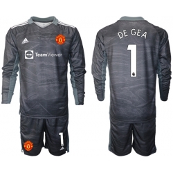 Men Manchester United Long Sleeve Soccer Jerseys 504