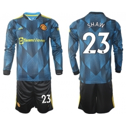 Men Manchester United Long Sleeve Soccer Jerseys 546