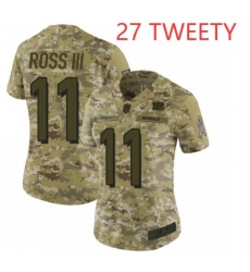 Bengals #27 TWEETY Camo Women Stitched Football Limited 2018 Salute to Service Jersey