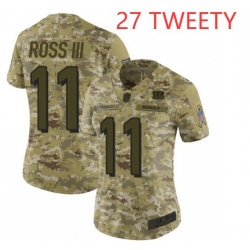 Bengals #27 TWEETY Camo Women Stitched Football Limited 2018 Salute to Service Jersey