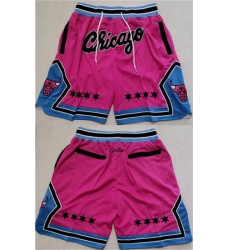 Men Chicago Bulls Pink Shorts  28Run Small 29