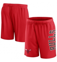 Men Chicago Bulls Red Post Up Mesh Shorts 