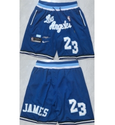 Men Los Angeles Lakers  LeBron James Blue 2026 Shorts  Run Small 