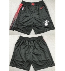 Men Miami Heat Black Shorts  28Run Small 29