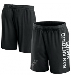 Men San Antonio Spurs Black Post Up Mesh Shorts 