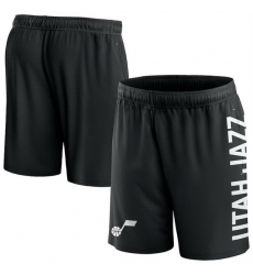 Men Utah Jazz Black Post Up Mesh Shorts 