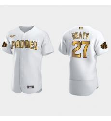 Men San Diego Padres Matt Beaty 2022 Mlb All Star Game White Gold Men Jersey