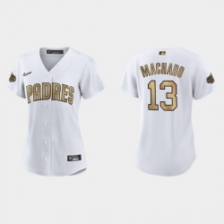 Women San Diego Padres Manny Machado 2022 Mlb All Star Game Replica White Jersey