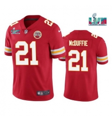 Men Women Youth Toddler Kansas City Chiefs 21 Trent McDuffie Red Super Bowl LVII Patch Vapor Untouchable Limited Stitched Jersey