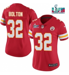 Women Kansas City Chiefs 32 Nick Bolton Red Super Bowl LVII Patch Vapor Stitched Jersey