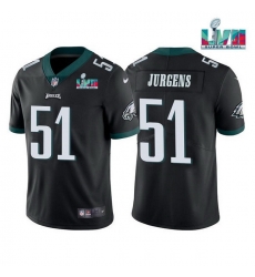 Men Women Youth Toddler Philadelphia Eagles 51 Cam Jurgens Black Super Bowl LVII Vapor Untouchable Limited Stitched Jersey