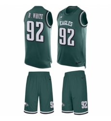 Men's Nike Philadelphia Eagles #92 Reggie White Limited Midnight Green Tank Top Suit NFL Jersey