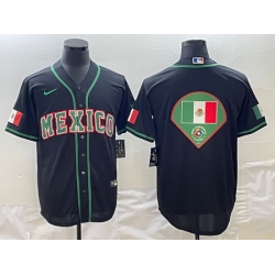 Men Mexico Baseball 2023 Black World Baseball Big Logo Classic Stitched Jersey