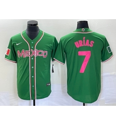 Men Mexico Baseball 7 Julio Urias 2023 Green World Baseball With Patch Classic Stitched Jersey 5