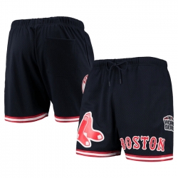 Men Boston Red Sox Navy Team Logo Mesh Shorts