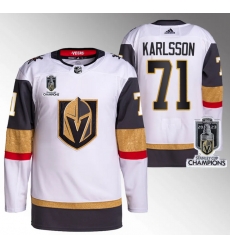 Men Women Youth Vegas Golden Knights #71 William Karlsson White 2023 Stanley Cup Champions Stitched Jersey