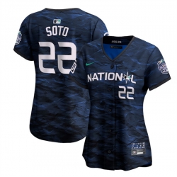 Women San Diego Padres 22 Juan Soto Royal 2023 All Star Stitched Baseball Jersey