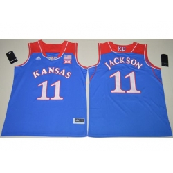 Mens Ncaa Nba Kansas Jayhawks #11 Josh Jackson Blue Jersey