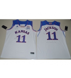 Mens Ncaa Nba Kansas Jayhawks #11 Josh Jackson White Jersey