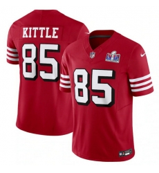 Youth San Francisco 49ers 85 George Kittle New Red 2023 F U S E  Vapor Untouchable Limited Stitched Football 2024 Super Bowl LVIII Jersey