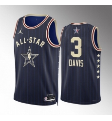 Men 2024 All Star 3 Anthony Davis Navy Stitched Basketball Jersey