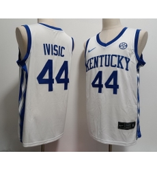 Men Kentucky Wildcats #44 Zvonimir Ivisic White Stitched NCAA Jersey