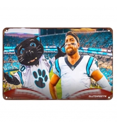 Carolina Panthers Aluminum Sign 12x8 Inch Adam Thielen 003