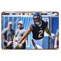 chicago bears Aluminum Sign 12x8 Inch D.J. Moore 001