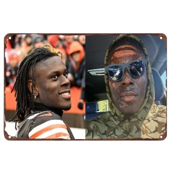 Cleveland Browns Aluminum Sign 8x12 Inch David Njoku 001