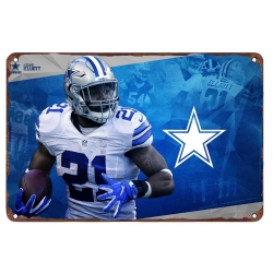 Dallas Cowboys Aluminum Sign 12x8 Inch Ezekiel Elliott 003