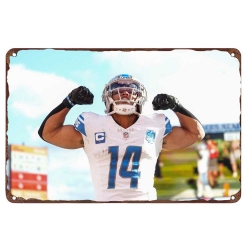 Detroit Lions Aluminum Sign 12x8 Inch Amon Ra St. Brown 002