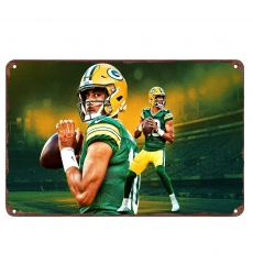 Green Bay Packers Aluminum Sign 12x8 Inch Jordan Love 001