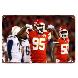 Kansas City Chiefs Aluminum Sign 12x8 Inch Chris Jones 004