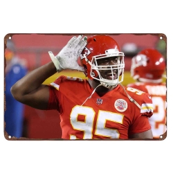 Kansas City Chiefs Aluminum Sign 12x8 Inch Chris Jones 005