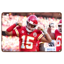 Kansas City Chiefs Aluminum Sign 12x8 Inch Patrick Mahomes 003