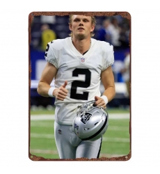 Los Angeles Raiders Aluminum Sign 12x8 Inch Daniel Carlson 003