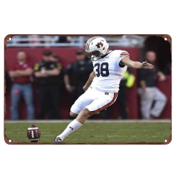 Los Angeles Raiders Aluminum Sign 12x8 Inch Daniel Carlson 005