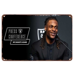 Los Angeles Raiders Aluminum Sign 12x8 Inch Davante Adams 002