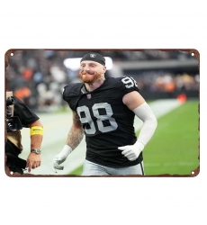 Los Angeles Raiders Aluminum Sign 12x8 Inch Maxx Crosby 002