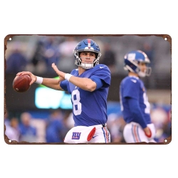 New York Giants Aluminum Sign 12x8 Inch Daniel Jones 001